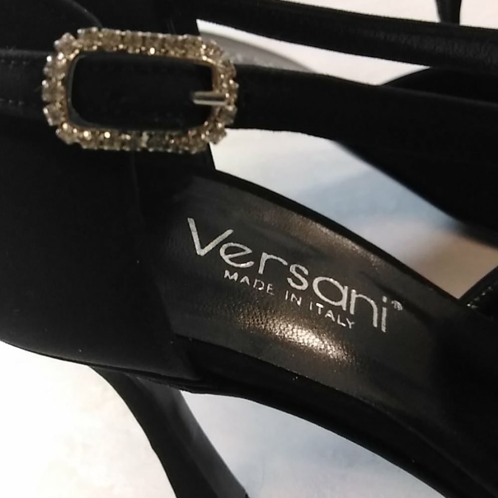 Versani made in Italy heels Black Color size 7 - Picture 4 of 12